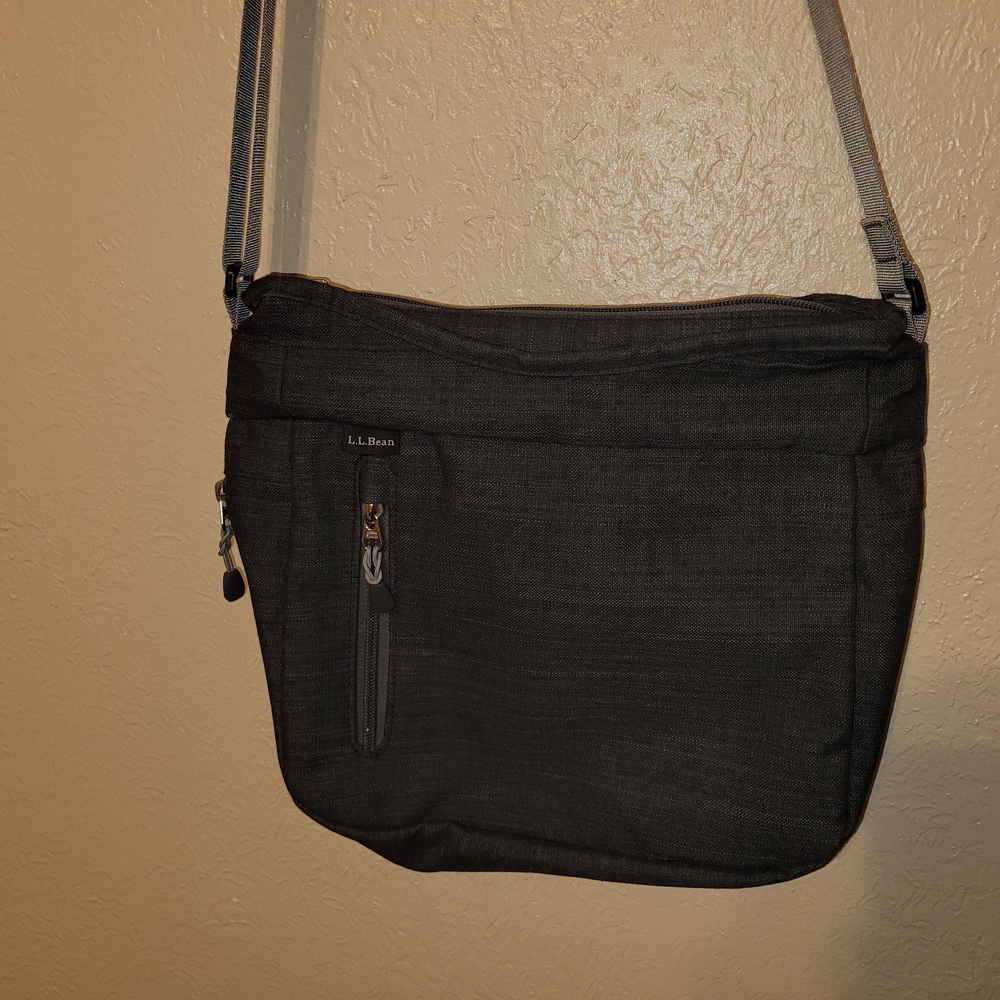 L.L. Bean Charcoal Crossbody Messenger Bag